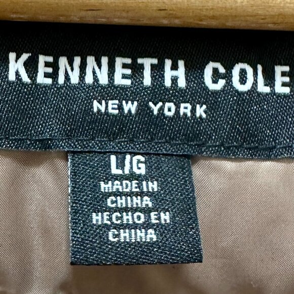 New Kenneth Cole Women's Quilted Anorak Puffer Jacket Size S Tan Winter Coat - Picture 4 of 14